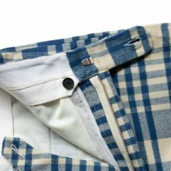 Bode PUTNAM PLAID TROUSERS 9 Bode PUTNAM PLAID TROUSERS -NIke Shop BODEPUTNAMPLAIDTROUSERSBLUECREAM32MR24PA03C003 4