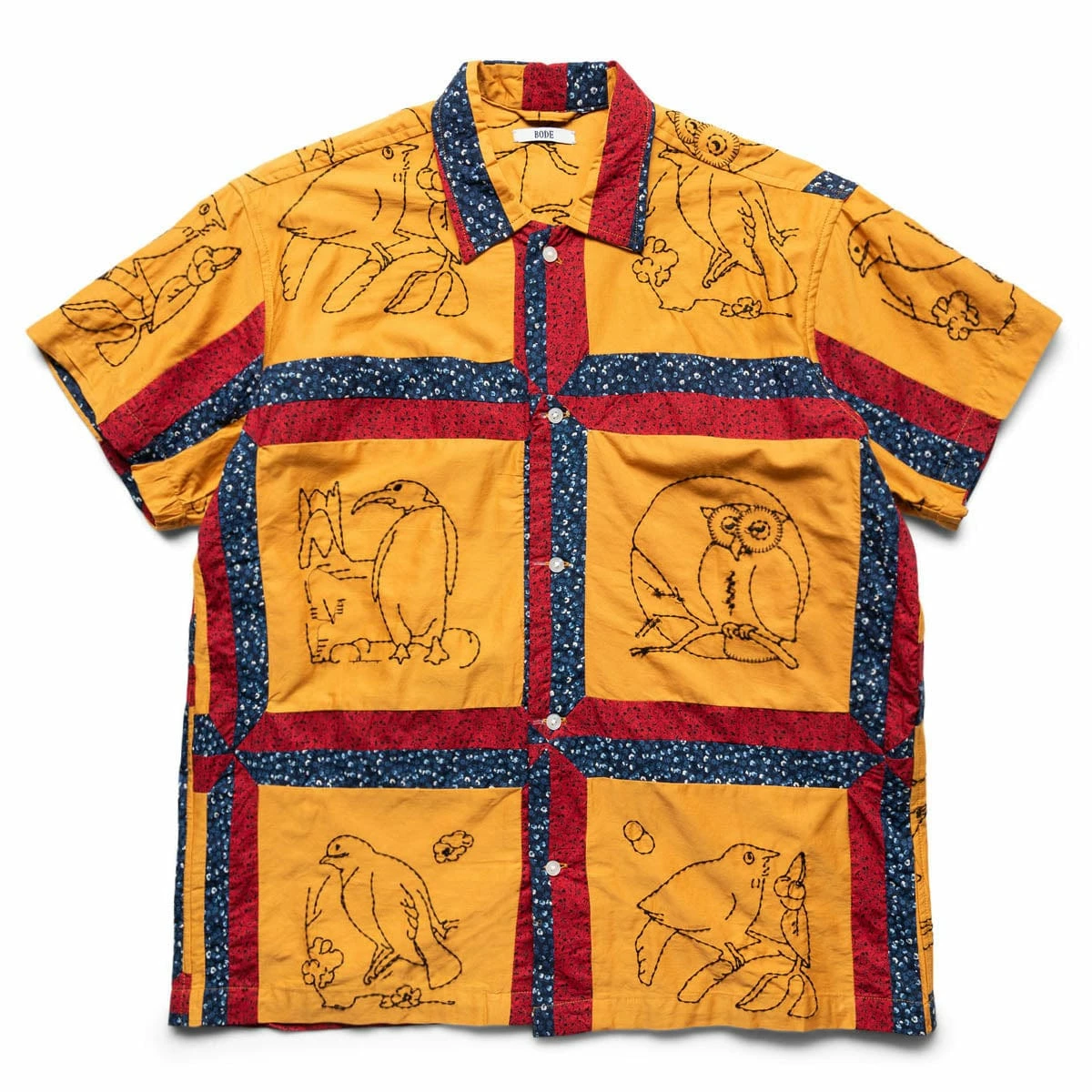 Bode BIRDSONG QUILT SS SHIRT 3 Bode BIRDSONG QUILT SS SHIRT