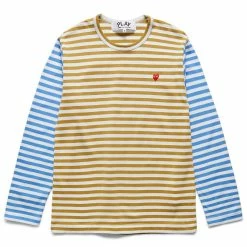 Comme Des Garçons Play BI-COLOUR STRIPED MEN'S T-SHIRT
