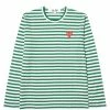 Comme Des Garçons Play PLAY STRIPED T-SHIRT -NIke Shop CommedesGarconsPLAYPLAYSTRIPEDT SHIRTGREENWHITEMP1T164 1
