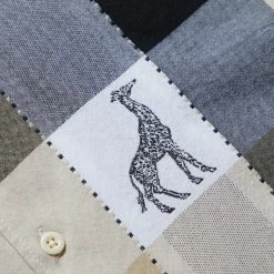 Engineered Garments CAMP SHIRT -NIke Shop ENGINEEREDGARMENTSCAMPSHIRTBEIGEBLACKCOTTONGIRAFFEJACQUARDSKM026 3