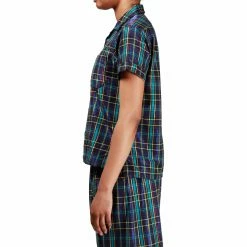 Engineered Garments WOMEN'S CAMP SHIRT -NIke Shop ENGINEERED GARMENTS CAMP SHIRT MULTI GLITTER PLAID 19SWA003 ND001 05