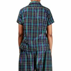Engineered Garments WOMEN'S CAMP SHIRT -NIke Shop ENGINEERED GARMENTS CAMP SHIRT MULTI GLITTER PLAID 19SWA003 ND001 06