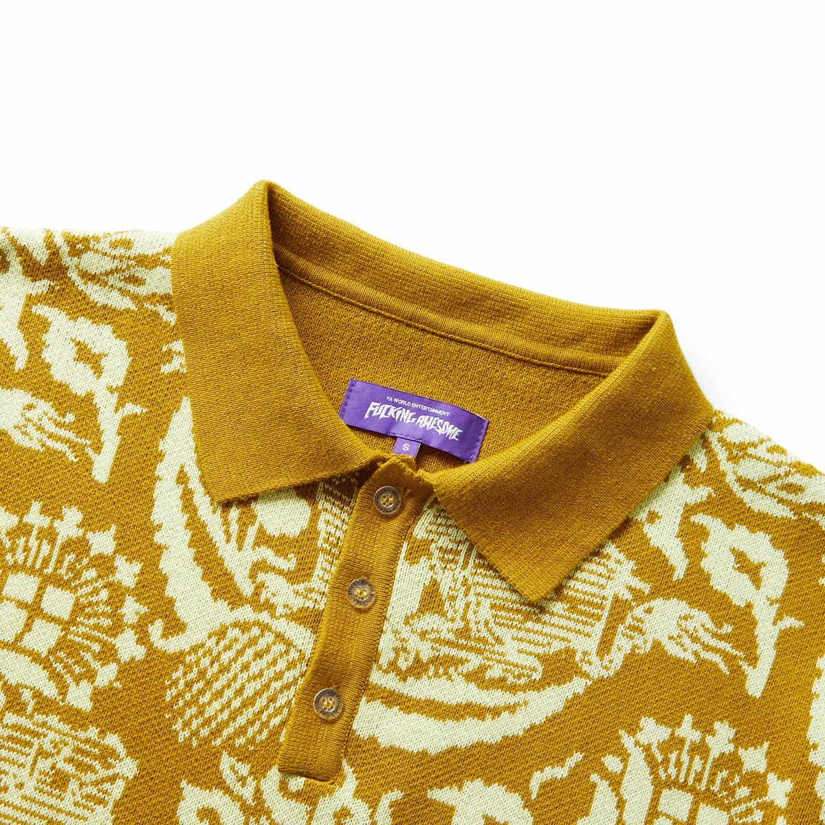 Fucking Awesome FANCY KNIT LONG SLEEVE POLO 6 Fucking Awesome FANCY KNIT LONG SLEEVE POLO - Image 4