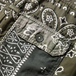 KAPITAL BANDANA PATCHWORK 1ST JACKET -NIke Shop KAPITALBANDANAPATCHWORK1STJACKETKHAKI3EK 918 4