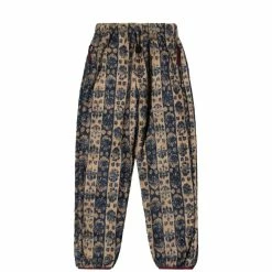 KAPITAL DAMASK STRIP FLEECE EASY PANTS
