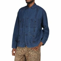 KAPITAL INDIGO LINEN CUBA COVERALL -NIke Shop KAPITAL IDG LINEN CUBA COVERALL IDG 2 K1803LJ011 5