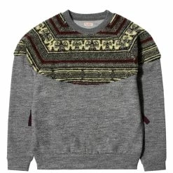KAPITAL TOP FLEECE X BIRDS-EYE FLEECE NORDIC SWEAT