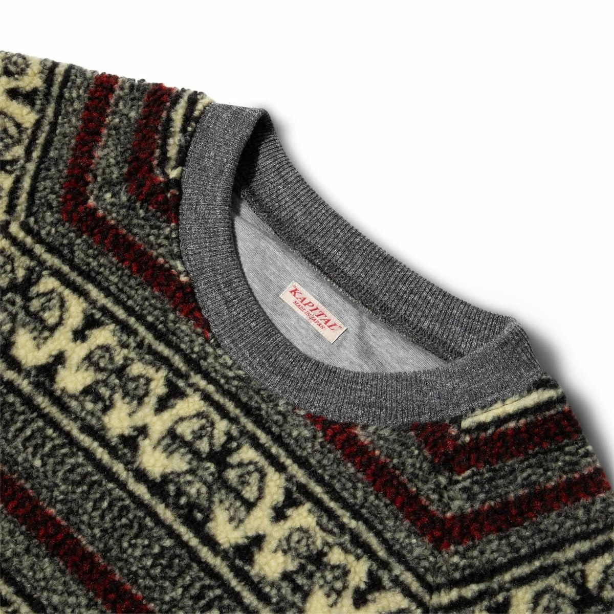 KAPITAL TOP FLEECE X BIRDS-EYE FLEECE NORDIC SWEAT 5 KAPITAL TOP FLEECE X BIRDS-EYE FLEECE NORDIC SWEAT - Image 3