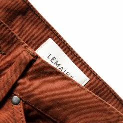 Lemaire SEAMLESS JEANS -NIke Shop LemaireSEAMLESSJEANSBRICKBROWN48PA330LD1001 4