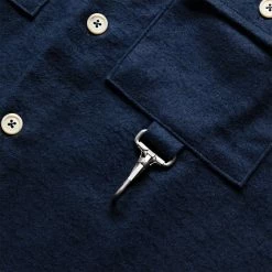 Reese Cooper FLANNEL BUTTON DOWN SHIRT -NIke Shop ReeseCooperFLANNELBUTTONDOWNSHIRTNAVYBLUESTS00068 4