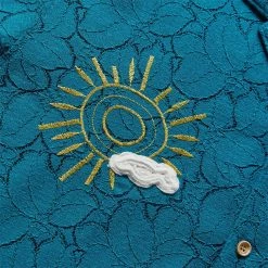 Andersson Bell SUMMER GARDEN EMBROIDERY OPEN COLLAR SHIRT -NIke Shop anderssonbellSUMMERGARDENEMBROIDERYOPENCOLLARSHIRTD.GREENSATB845M 5