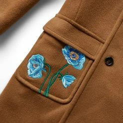 Awake NY FLORAL OVERSIZED OVERCOAT -NIke Shop awakenyFLORALOVERSIZEDOVERCOATMOCHAMAWK FW22 OT007 3