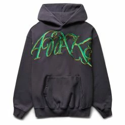 Awake NY SCRIPT OVERSIZED EMBROIDERED HOODIE