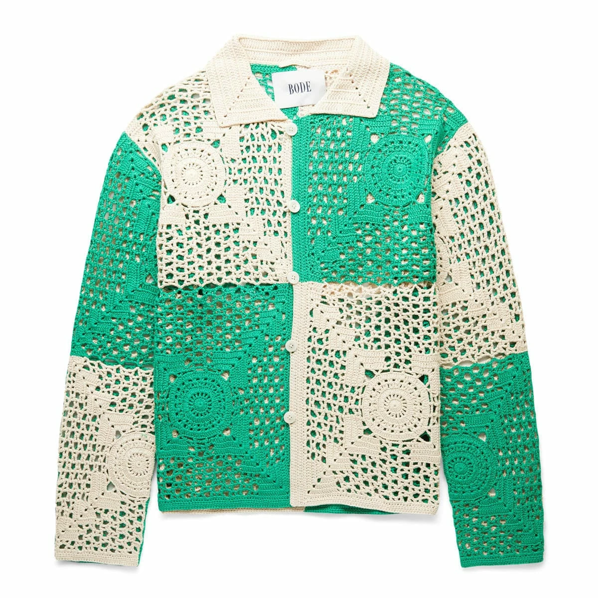 Bode DUOTONE CROCHET OVERSHIRT 3 Bode DUOTONE CROCHET OVERSHIRT