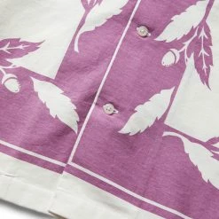 Bode INVERSE ACORN SHORT SLEEVE SHIRT 10 Bode INVERSE ACORN SHORT SLEEVE SHIRT -NIke Shop bodeINVERSEACORNSSSHIRTPURPLEWHITESMMRF22SH030 4