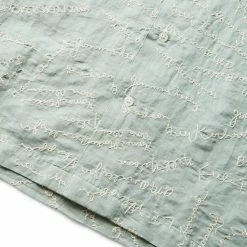 Bode POWDER SIGNATURE LONG SLEEVE SHIRT -NIke Shop bodePOWDERSIGNATURELSSHIRTBLUESMMRF22SH012 5