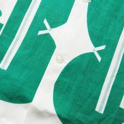 Bode PRAIRIE WILLOW SHORT SLEEVE SHIRT 9 Bode PRAIRIE WILLOW SHORT SLEEVE SHIRT -NIke Shop bodePRARIEWILLOWSSSHIRTWHITEGREENMLMRF22SH039 3