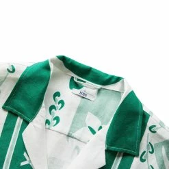 Bode PRAIRIE WILLOW SHORT SLEEVE SHIRT 10 Bode PRAIRIE WILLOW SHORT SLEEVE SHIRT -NIke Shop bodePRARIEWILLOWSSSHIRTWHITEGREENMLMRF22SH039 4