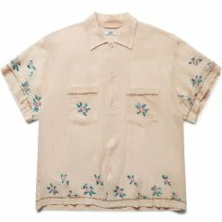 Bode SEQUINED FLORAL NET SS SHIRT