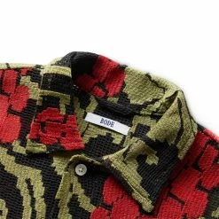 Bode VINYARD MESH SHORT SLEEVE SHIRT -NIke Shop bodeVINYARDMESHSSSHIRTBLACKMULTISMMRF22SH003 3