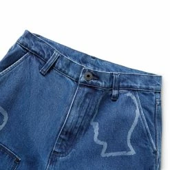 Brain Dead LOGOHEAD DENIM DOUBLE KNEE UTILITY PANT -NIke Shop braindeadLOGOHEADDENIMDOUBLEKNEEUTILITYPANTINDIGO28BDW22B12002789BL06 4