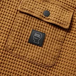 Brain Dead WAFFLE SNAP FRONT SHIRT -NIke Shop braindeadWAFFLESNAPFRONTSHIRTLIGHTBROWNSBDF22T22001365BR02 5