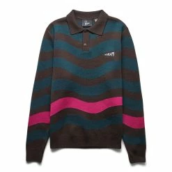 By Parra ONE WEIRD WAVE KNITTED POLO SHIRT