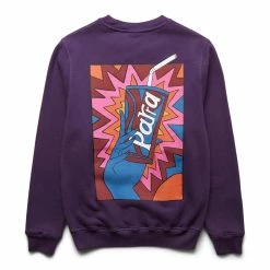 By Parra RUSHED SUGAR CREW NECK SWEATSHIRT -NIke Shop byparraRUSHEDSUGARCREWNECKSWEATSHIRTPURPLEM48415 2