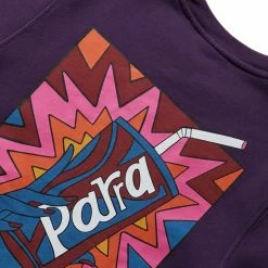 By Parra RUSHED SUGAR CREW NECK SWEATSHIRT -NIke Shop byparraRUSHEDSUGARCREWNECKSWEATSHIRTPURPLEM48415 5