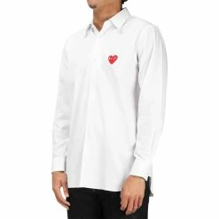 Comme Des Garçons Play MENS SHIRT WOVEN - RED HEART -NIke Shop c1abbb7124bce8338f1187ff1cc2f07c