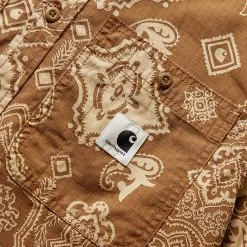 Carhartt WIP WOMEN'S L/S VERSE SHIRT -NIke Shop carharttwipW LSVERSESHIRTVERSEPRINTHAMILTONBROWN HEAVYSTONEWASH XSI030760 0Y7 60 4