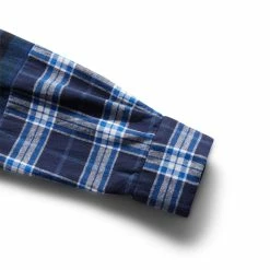 Engineered Garments COMBO SHORT COLLAR SHIRT -NIke Shop engineeredgarmentsCOMBOSHORTCOLLARSHIRTNAVYBLACKS22F1A017 RK242 4