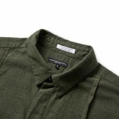 Engineered Garments COMBO SHORT COLLAR SHIRT -NIke Shop engineeredgarmentsCOMBOSHORTCOLLARSHIRTOLIVES22F1A017 3