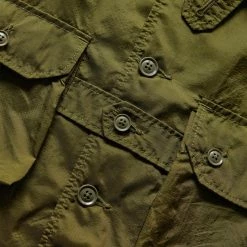 Engineered Garments EXPLORER SHIRT JACKET -NIke Shop engineeredgarmentsEXPLORERSHIRTJACKETOLIVENYLONRIPSTOPM23S1D037 DZ027 4