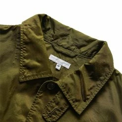 Engineered Garments EXPLORER SHIRT JACKET -NIke Shop engineeredgarmentsEXPLORERSHIRTJACKETOLIVENYLONRIPSTOPM23S1D037 DZ027 5