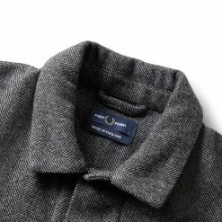 Fred Perry MIE HERRINGBONE OVERSHIRT -NIke Shop fredperryMIEHERRINGBONEOVERSHIRTBLACKSM4871 6