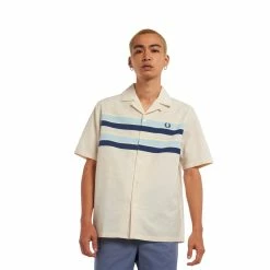 Fred Perry STRIPED BEACH SHIRT -NIke Shop fredperrySTRIPEDBEACHSHIRTECRUSM3851 3