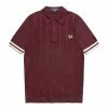 Fred Perry TIPPING TEXTURE KNITTED SHIRT -NIke Shop fredperryTIPPINGTEXTUREKNITTEDSHIRTOXBLOODSK3533 1
