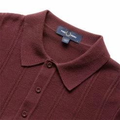 Fred Perry TIPPING TEXTURE KNITTED SHIRT -NIke Shop fredperryTIPPINGTEXTUREKNITTEDSHIRTOXBLOODSK3533 3