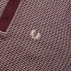 Fred Perry TWO TEXTURE KNIT SHIRT -NIke Shop fredperryTWOTEXTUREKNITSHIRTOXBLOODSK4849 3