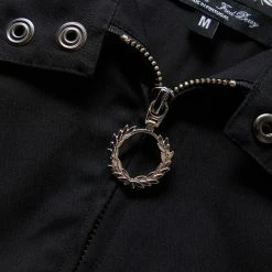 Fred Perry X RAF EMBROIDERED HARRINGTON JACKET -NIke Shop fredperryXRAFEMBROIDEREDHARRINGTONJACKETBLACKMSJ3119 6