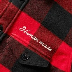 Human Made WOOL OUTER SHIRT -NIke Shop humanmadeWOOLOUTERSHIRTREDSHM24SH008 3
