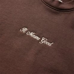 Bueno EMBROIDERY SCRIPT LOGO CREWNECK SWEATER -NIke Shop itmeansgoodEMBROIDERYSCRIPTLOGOCREWNECKSWEATERCHOCOLATE CREMES11720 3