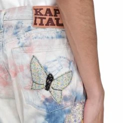 KAPITAL 12.5.OZ DENIM 5P MONKEY CISCO (CRAZY PAPILLON) -NIke Shop kapital12.5.OZDENIM5PMONKEYCISCOCRAZYPAPILLONINDIGOPINK32KR2202LP26 5