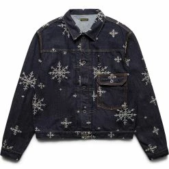 KAPITAL 14OZ DENIM SNOW EMBROIDERY 1ST JKT
