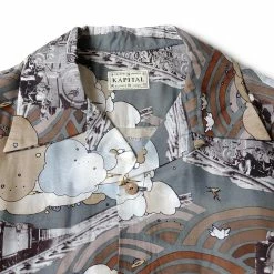 KAPITAL SILK RAYON TIBE-LYMPIC TRAIN ALOHA -NIke Shop kapitalSILKRAYONTIBE LYMPICTRAINALOHAGRAY1K2104SS106 3