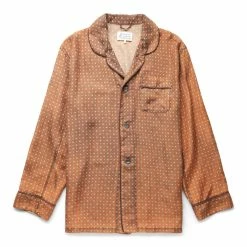 Maison Margiela LONG SLEEVE TIE PRINT SHIRT