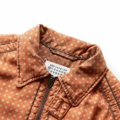 Maison Margiela TIE PRINT SILK JACKET -NIke Shop maisonmargielaSPORTSJACKETORANGE50S50AM0586 4