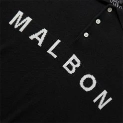 Malbon Golf HAMLOCK LS KNIT POLO -NIke Shop malbonHAMLOCKLSKNITPOLOBLACKSM 7473 BLK 4